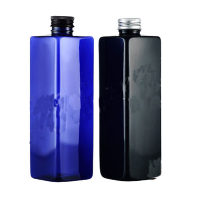 Amber 12oz Square Plastic Lotion Bottles Empty Shampoo Bottles